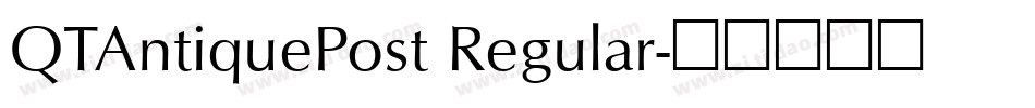 QTAntiquePost Regular字体转换